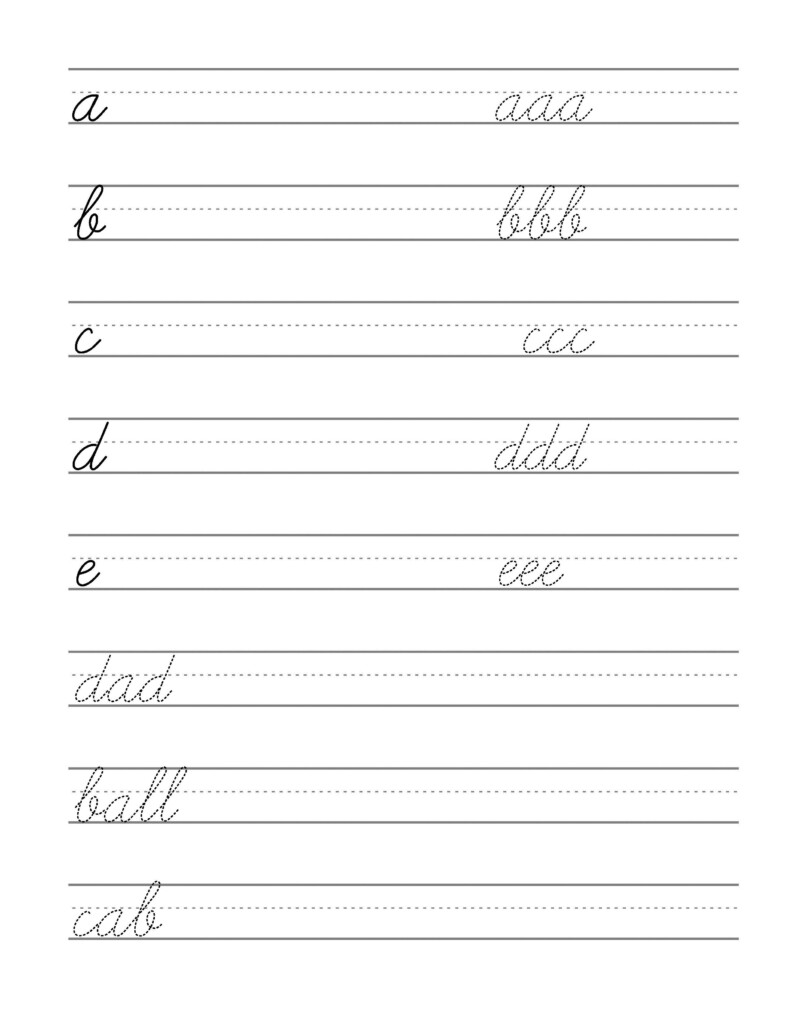 41 Cursive Writing Worksheets For Class 1 For Your Homework - Cursive Writing Practice Worksheets For Grade 1