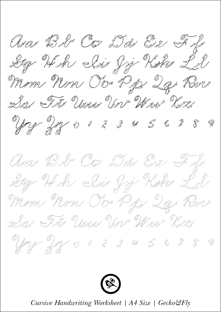 5 Printable Cursive Handwriting Worksheets For Beautiful Penmanship - Letter Cursive Handwritting Worksheets