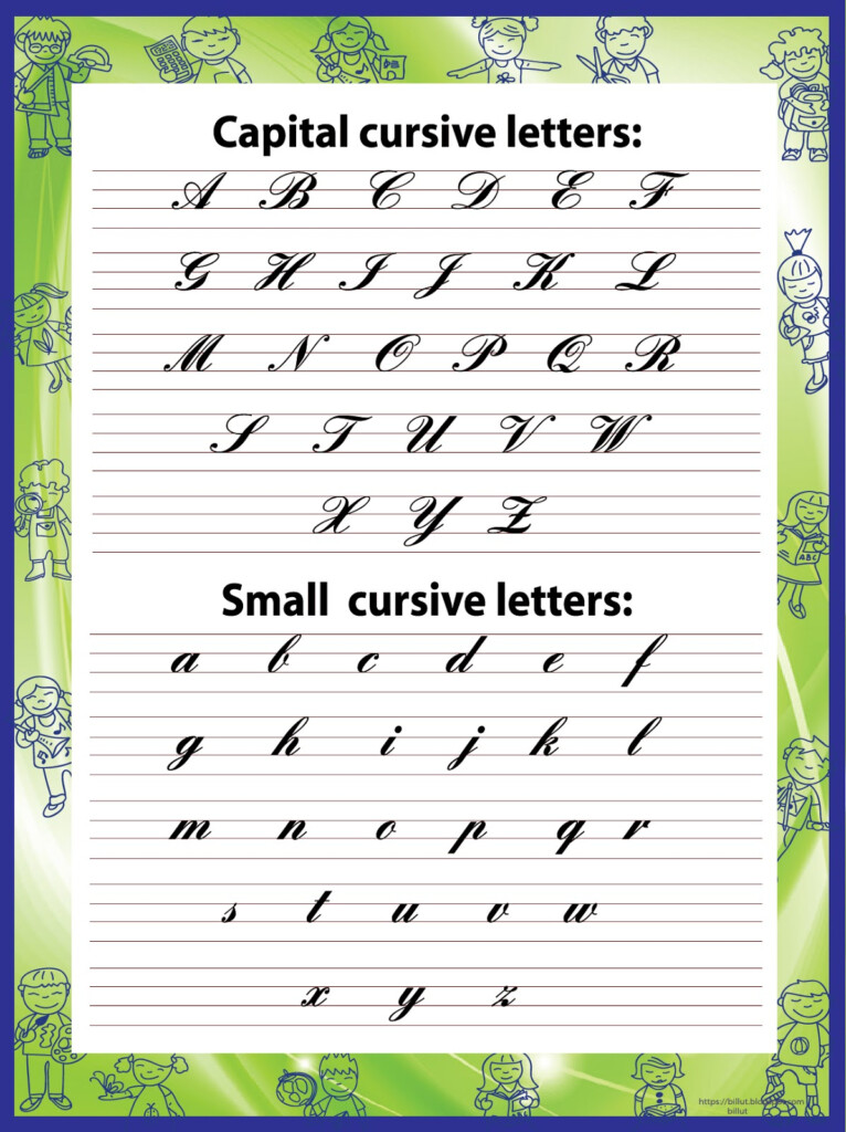 Alphabet Cursive Writing A To Z - Cursive Writing A To Z Capital And Small Letters Worksheets