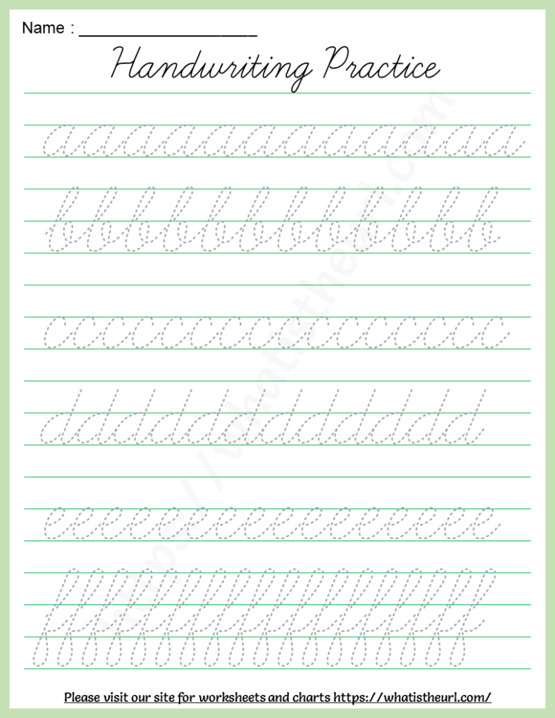 Alphabet Printable Cursive Writing Practice Sheets - 1 4 Cursive Worksheet