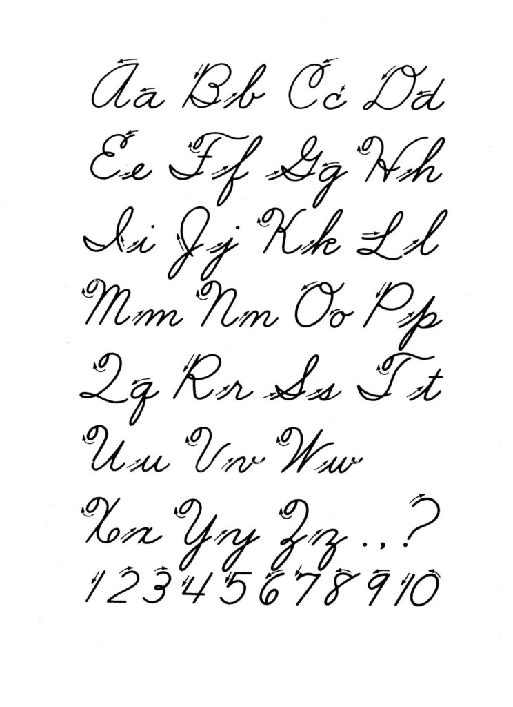 Alphabet Printable Cursive Writing Practice Sheets - Free Fancy Cursive Letter Writing Worksheets