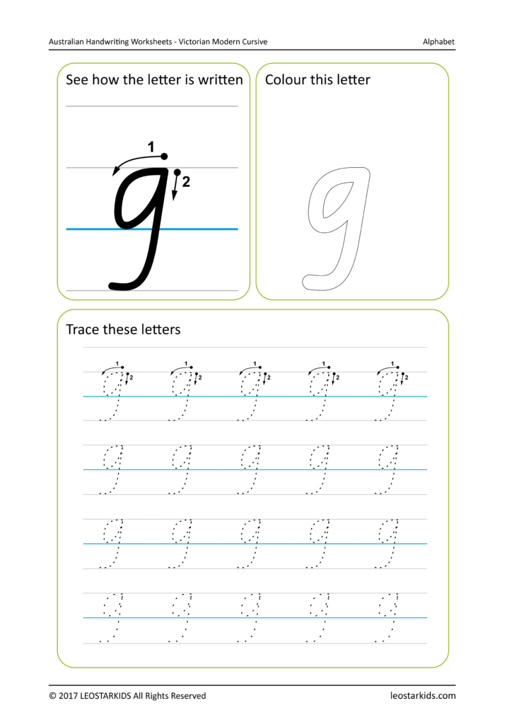 Australian Handwriting Worksheets Victorian Modern Cursive Free  - Australian Cursive Handwriting Worksheets Pdf