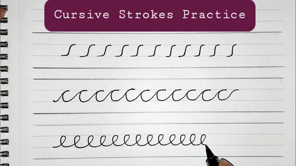 Beginner Cursive Strokes Worksheets - Cursive Handwriting Strokes Worksheets