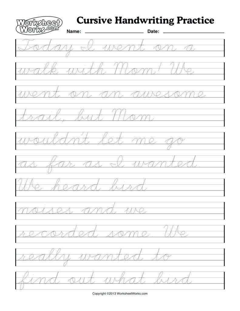 Create Printables Name Tracing Cursive - Cursive Handwriting Worksheets Names