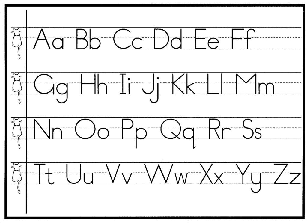 Cursive Alphabet Images To Print AlphabetWorksheetsFree - Pre Cursive Alphabet Worksheets