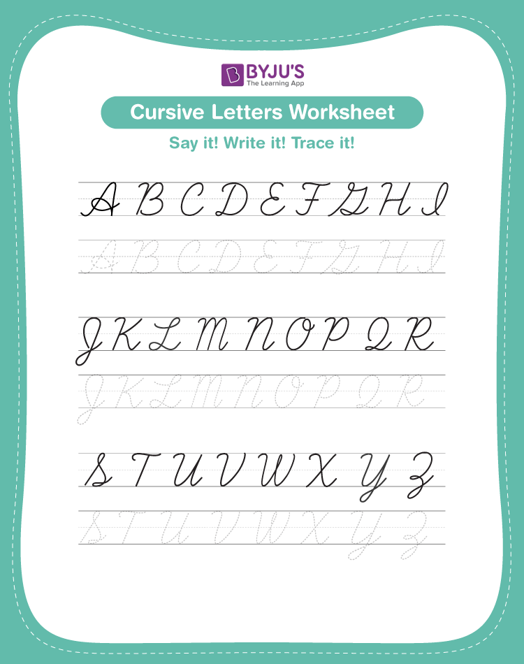 Cursive Capital Letters Worksheet Free Printable Cursive Capital  - Cursive Alphabet Capital Letters Worksheet