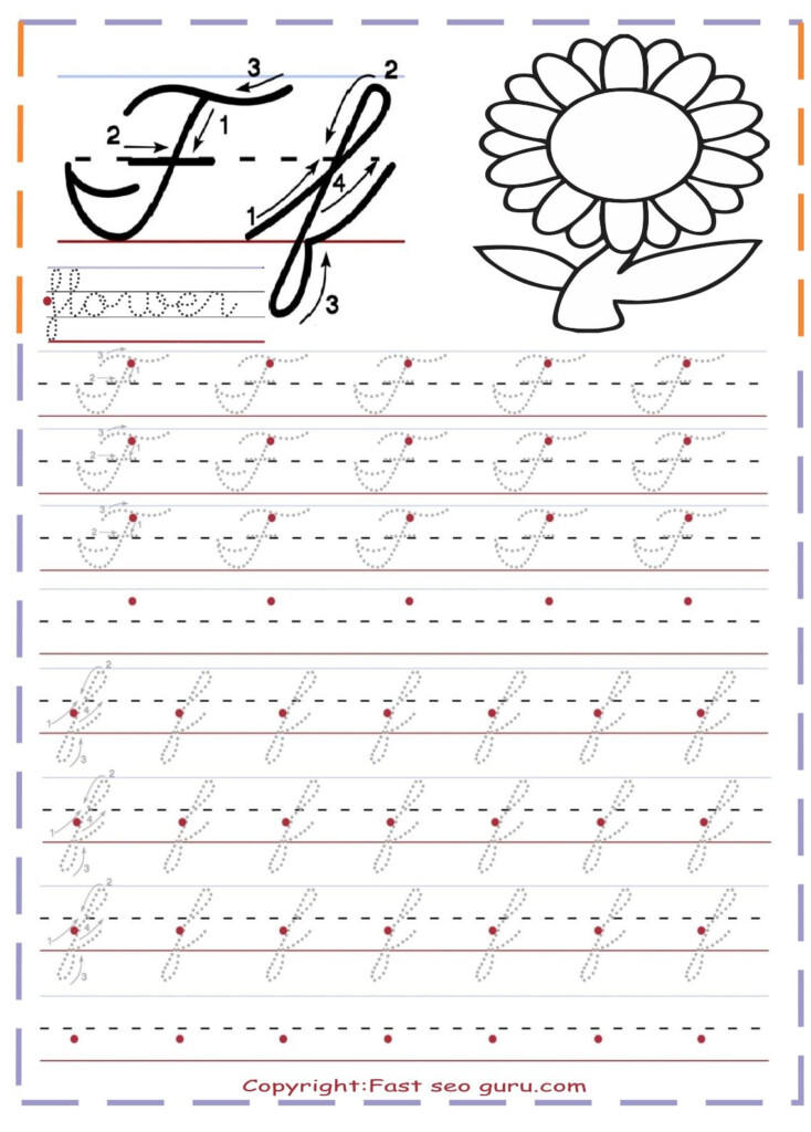 Cursive F Letter F Worksheets For Handwriting Practic Vrogue co - Cursive F Uppercase Practice Worksheet