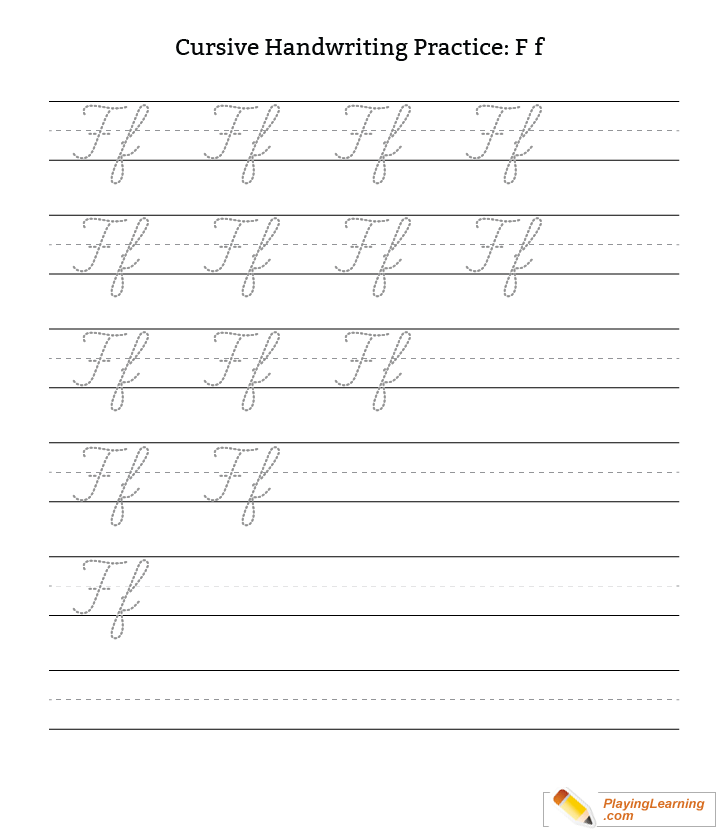 Cursive Handwriting Practice Letter F Free Cursive Handwriting  - A Reason For Handwrithing Cursive F Worksheet Page 134