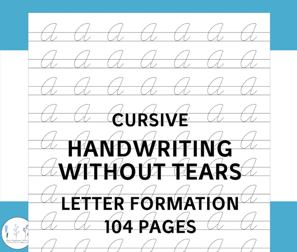 Cursive Handwriting Without Tears Letter Formation A Z Etsy - Cursive Without Tears Worksheets