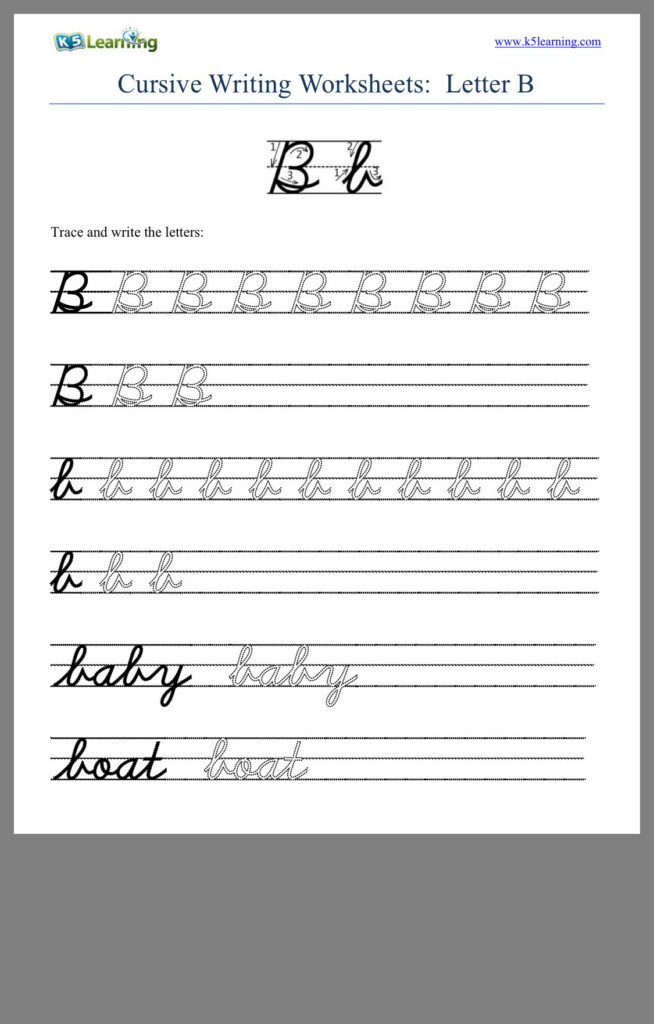 Cursive K5 Learning 2EB - K-5 Cursive Worksheets