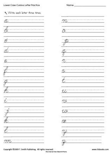 Cursive Letter Tracing Worksheets Lowercase Letters A z Teaching  - Cursive Lowercase Letter Tracing Worksheets