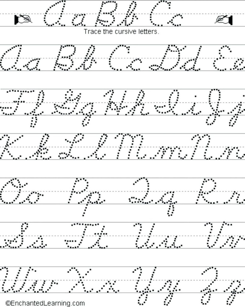 Cursive Letter Tracing Worksheets Pdf - Letter Tracing Worksheets Cursive