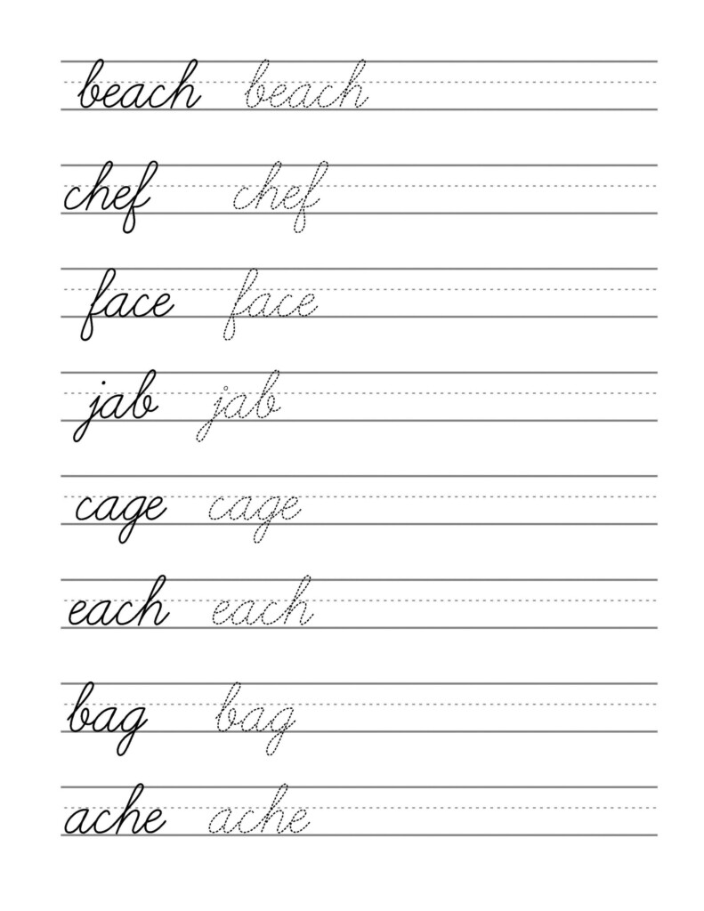 Cursive Letters Worksheets Printable - Cursive Handwriting Worksheets Numbers 13