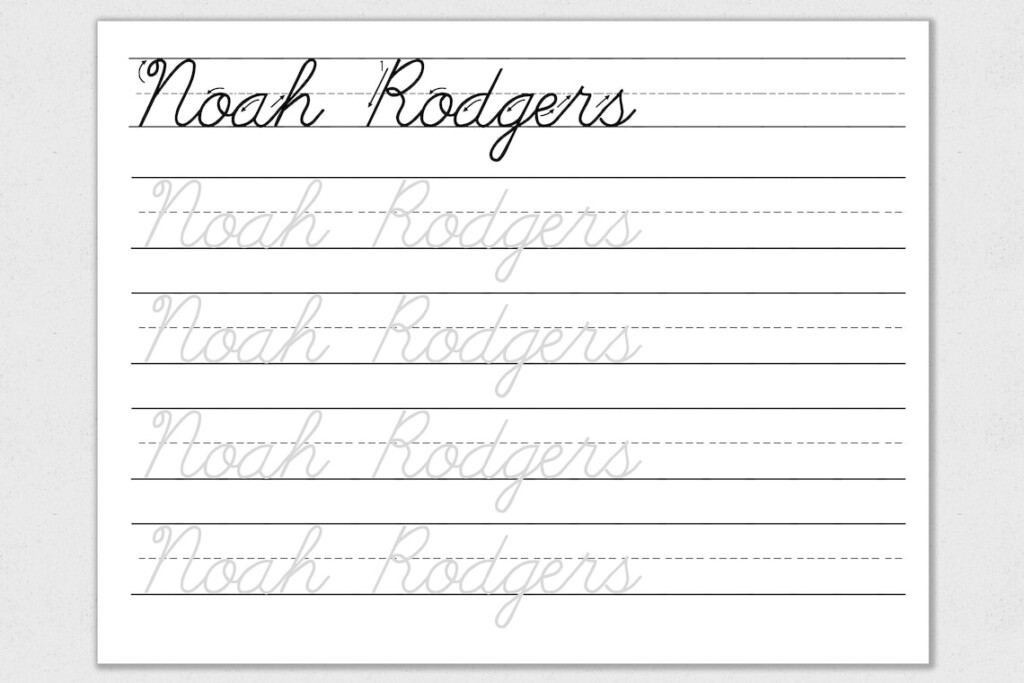 Cursive Name Practice Printables - Worksheet Write Your Name In Cursive