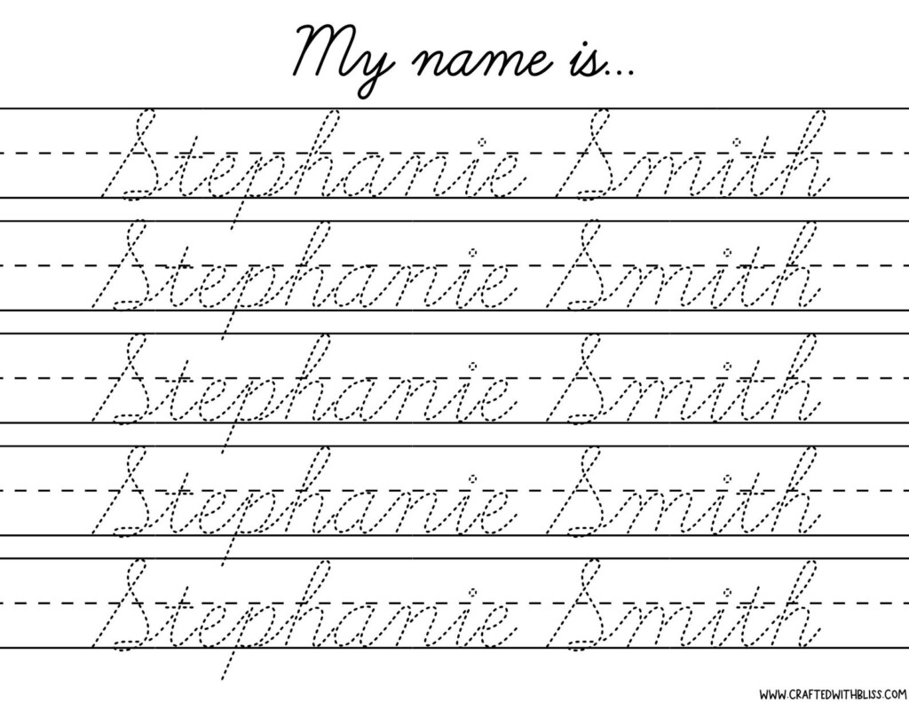 Cursive Name Worksheets Generator - Cursive Name Worksheets Editable