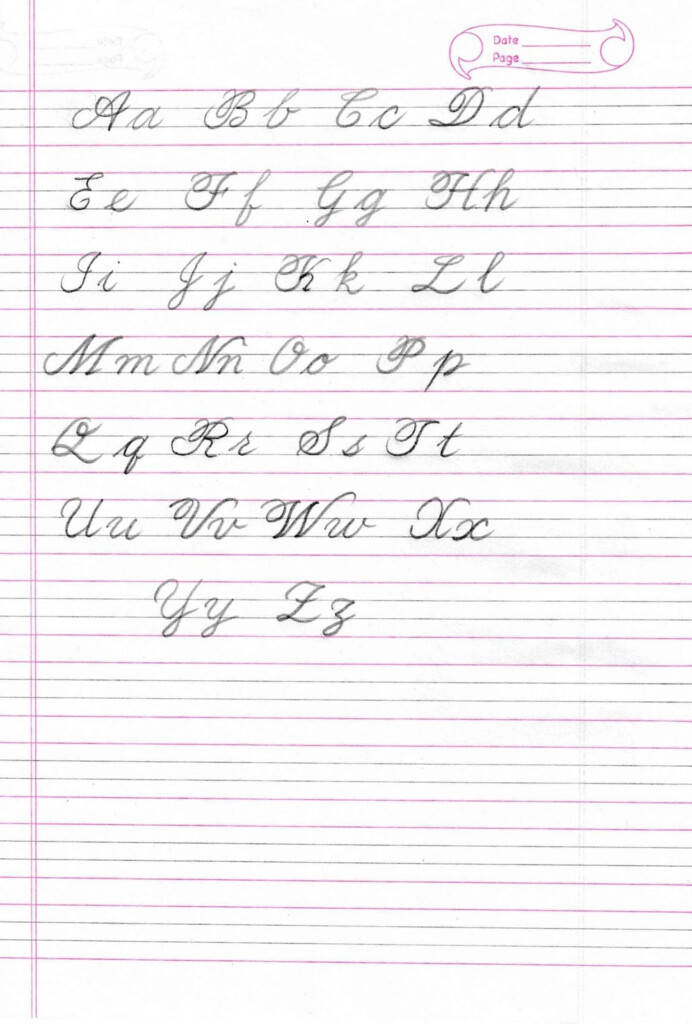 Cursive Practice Printables - Alphabets Cursive Writing Practice Worksheet