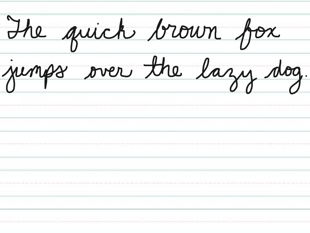 Cursive Practice Quick Brown Fox English ShowMe - The Quick Brown Fox Cursive Worksheet