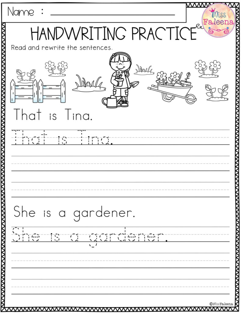 Cursive Sentence Worksheet - Kindergarten Cursive Sentences Worksheets