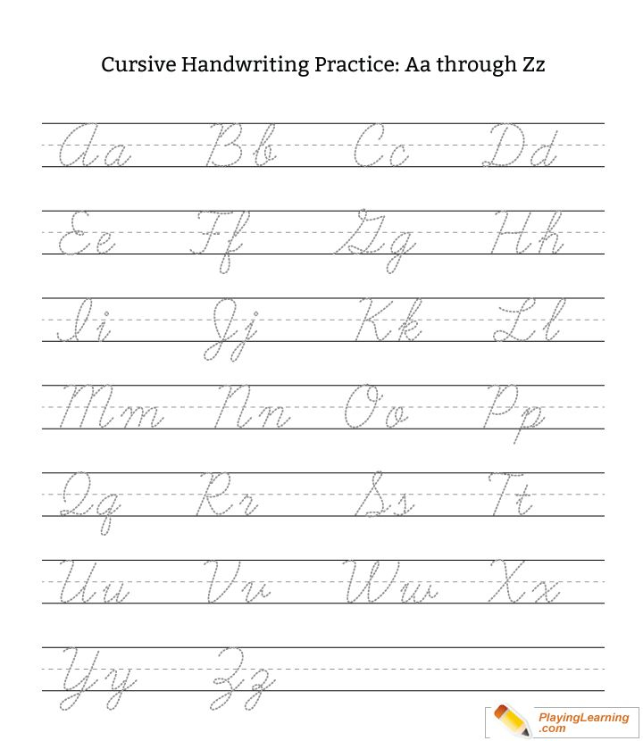 Cursive Uppercase And Lowercase Letter Tracing Worksheets Printable  - Upper And Lowercase Cursive Practice Worksheets