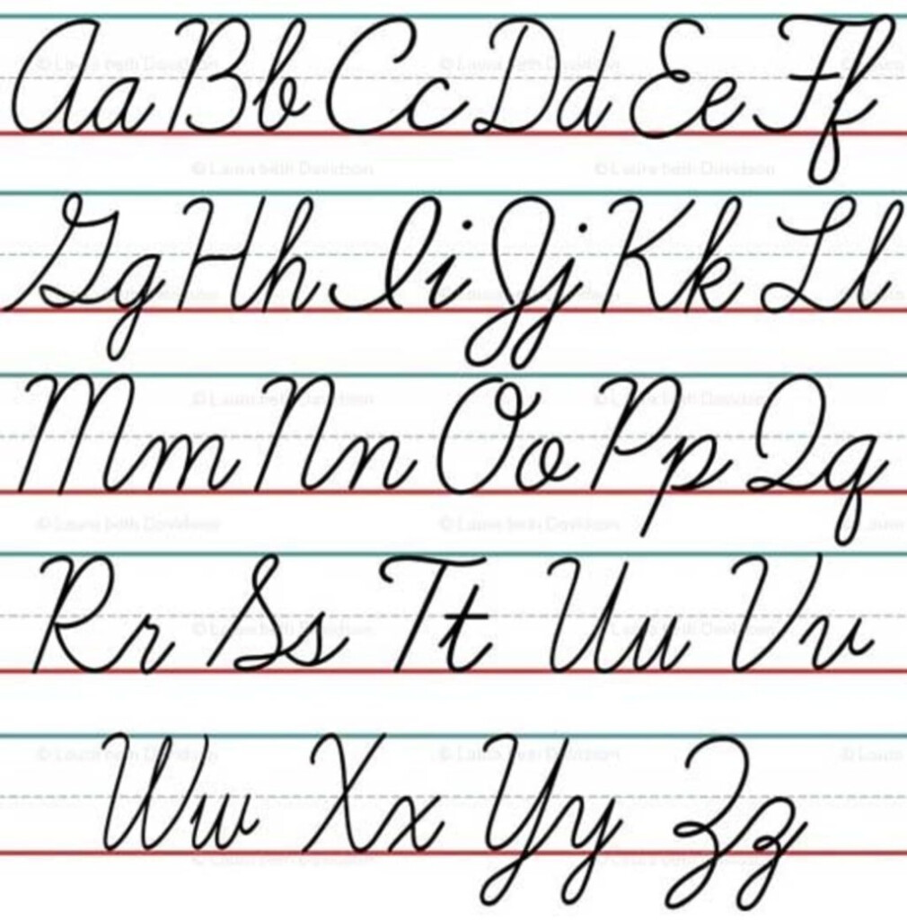 Cursive Uppercase And Lowercase Letters Printables Free Printable  - Cursive Uppercase Letters Worksheet