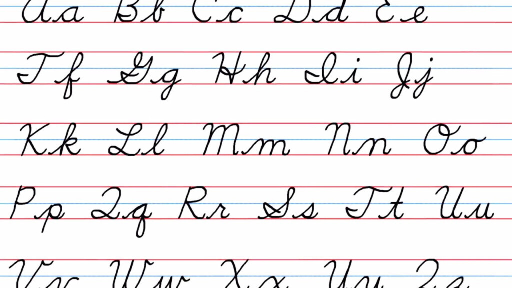 Cursive Words A To Z - Step By Step Cursive Writing Worksheets