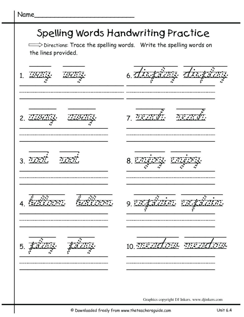 Cursive Worksheets For 5th Grade Thekidsworksheet Handwriting Worksheets - Cursive Worksheets For Kids For Free 5Th Grade