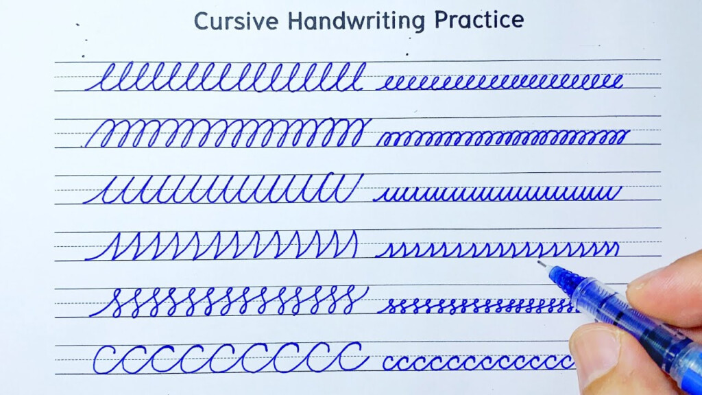 Cursive Writing Basic Strokes Practice How To Write In Cursive  - Cursive Handwriting Strokes Worksheets