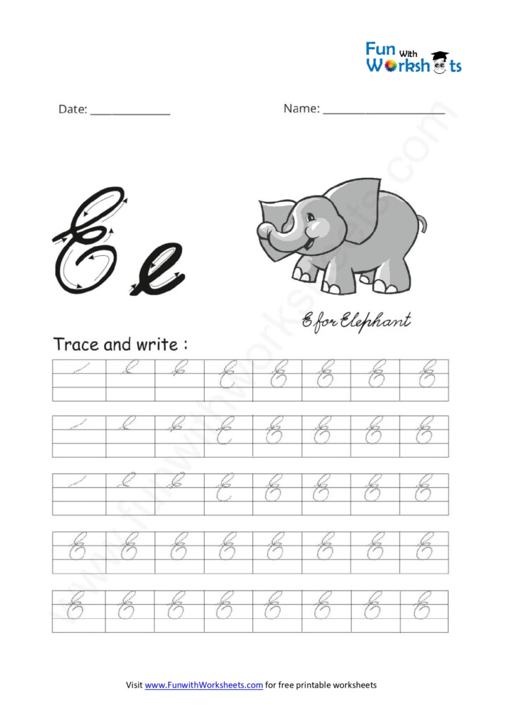 Cursive Writing Letter E Worksheets K5 Learning Vrogue co - Cursive Capital E Worksheet