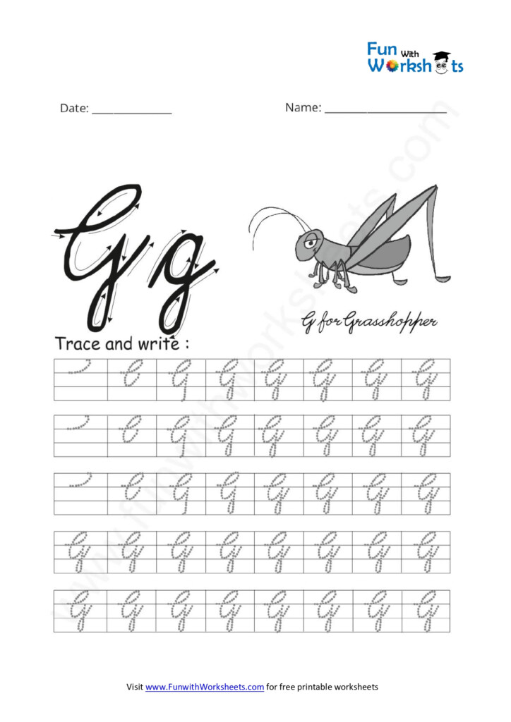 Cursive Writing Letter G Worksheets K5 Learning Cursi Vrogue co - Cursive Letter G Worksheet