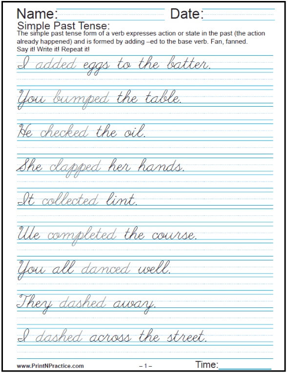 Cursive Writing Practice Sheets Printable Pdf - Denialin Cursive Worksheet