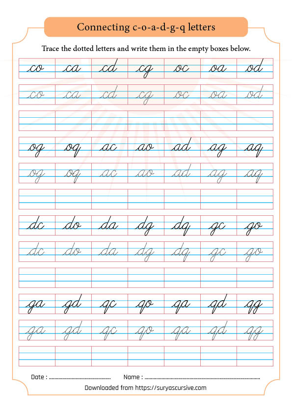 Cursive Writing Step By Step Pdf Martinez Tiff1979 - Cursive Letters I And E Connecting Worksheet