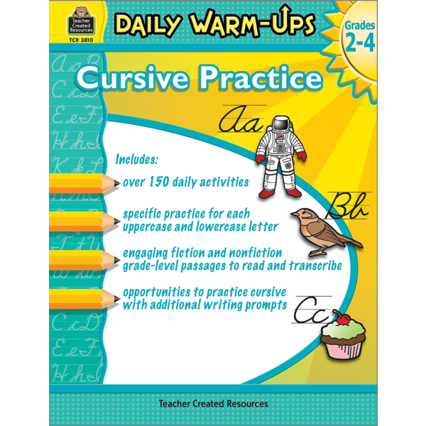 Daily Warm Ups Cursive Practice Grades 2 4 TCR3810 Teacher Created  - Cursive Warm Up Worksheets