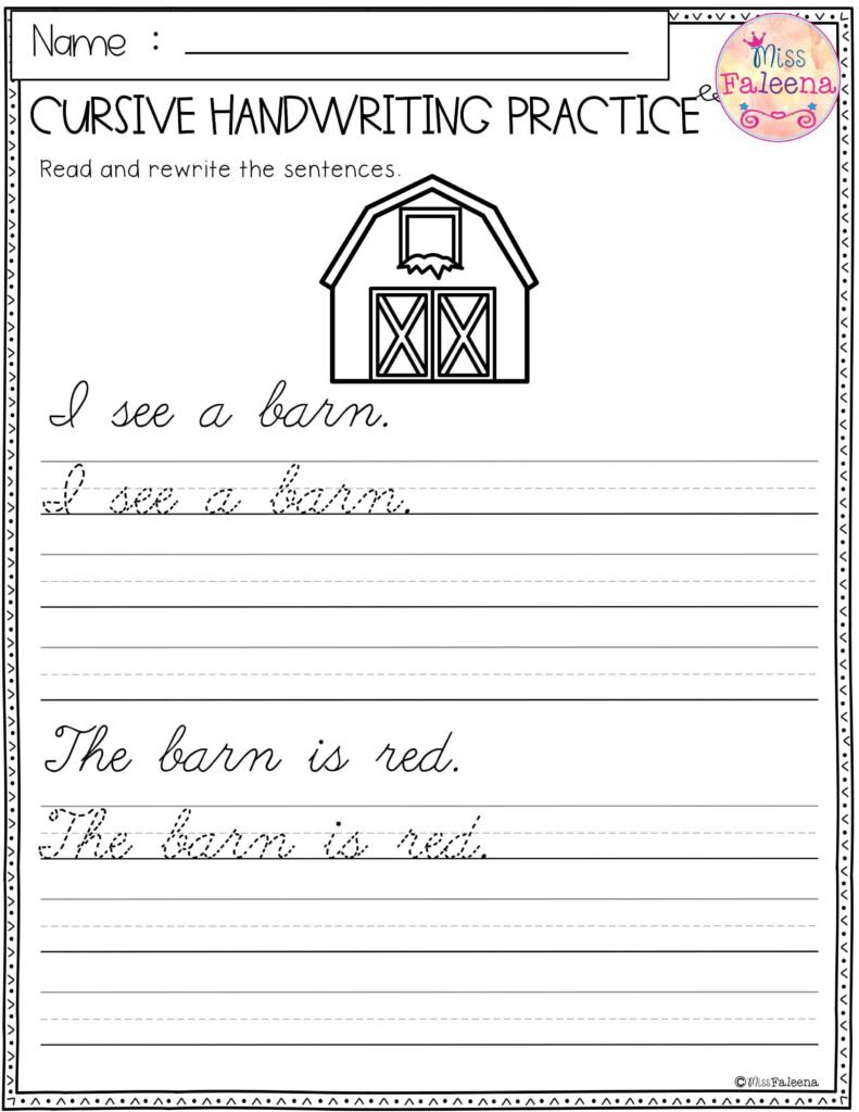 Free Cursive Handwriting Practice Cursive Handwriting Practice  - Cursive Handwriting Worksheets Rewrite