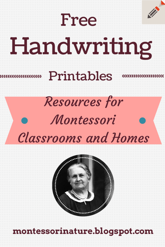 Free Handwriting Printables Montessori Nature - Montessori Cursive Worksheets