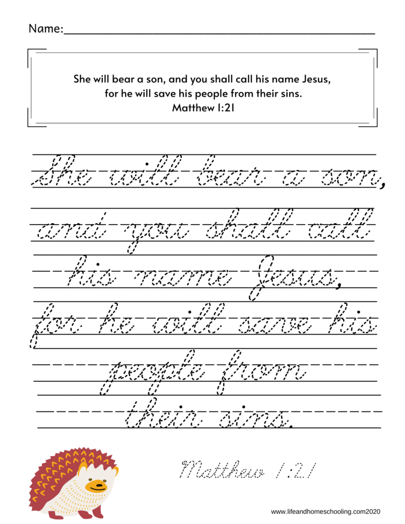 Free Printable Bible Verses Handwriting - Free Cursive Handwriting Worksheets Bible