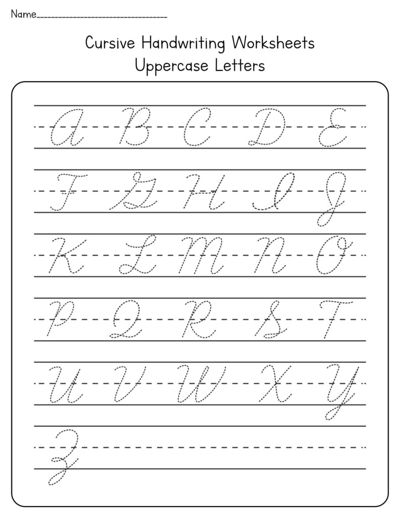 Free Printable Cursive Handwriting Worksheets - Editable Cursive Handwriting Worksheets