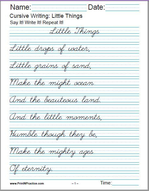 Free Printable Cursive Handwriting Worksheets Pdf - Free Printable Printable Cursive Writing Worksheets Pdf