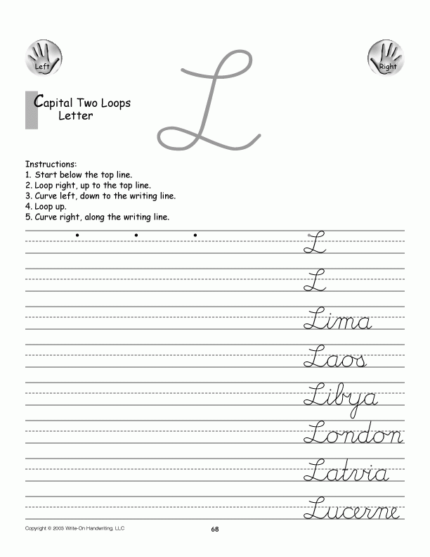 Free Printable Left Handed Writing Worksheets - Free Left-Handed Cursive Writing Worksheets Pdf