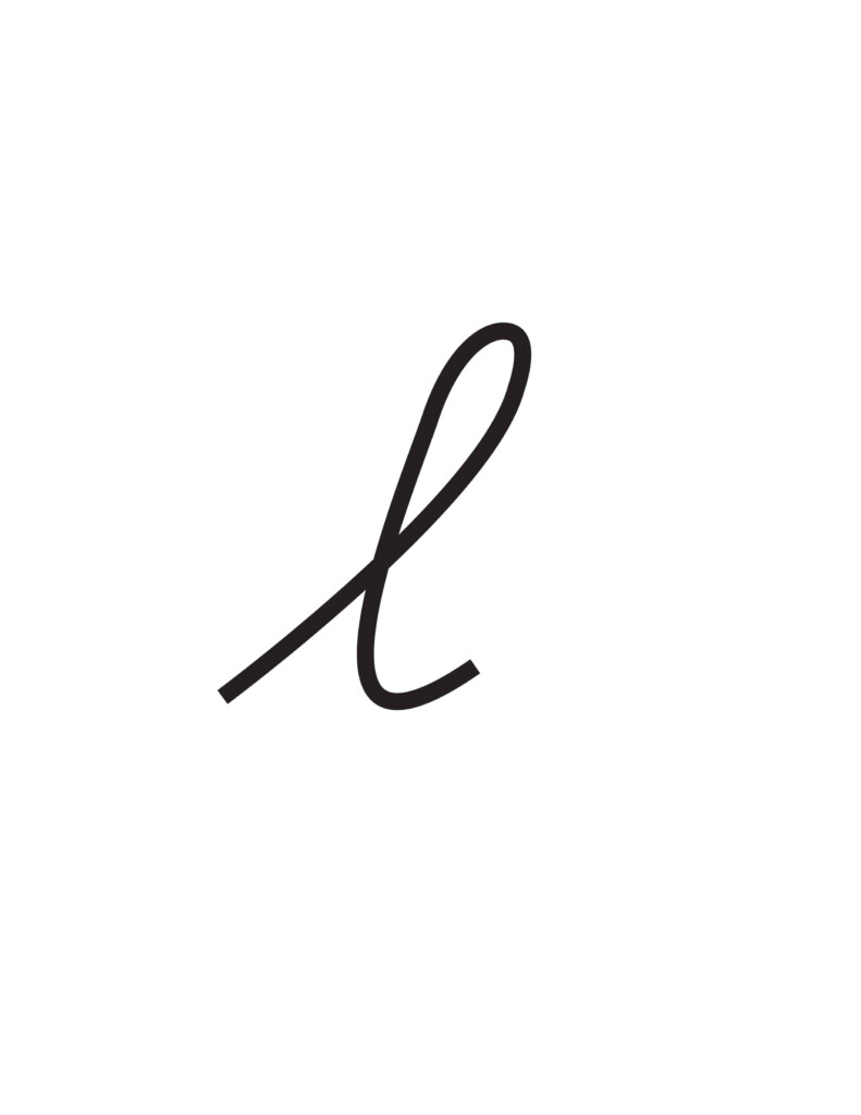 Free Printable Lowercase Cursive Letters Lowercase Cursive L Freebie  - Lowercase L Cursive Worksheet