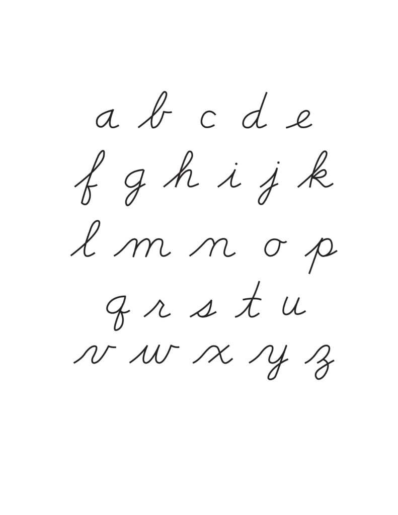 Free Printable Lowercase Cursive Letters Set Freebie Finding Mom - Lower Case Cursive Letters Worksheet