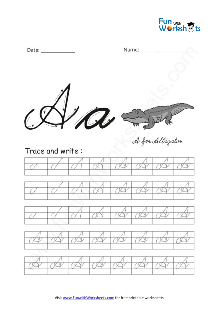 Free Printable Worksheets Cursive Capital Letters Archives FUN With  - Capital Letter Cursive Handwriting Worksheets