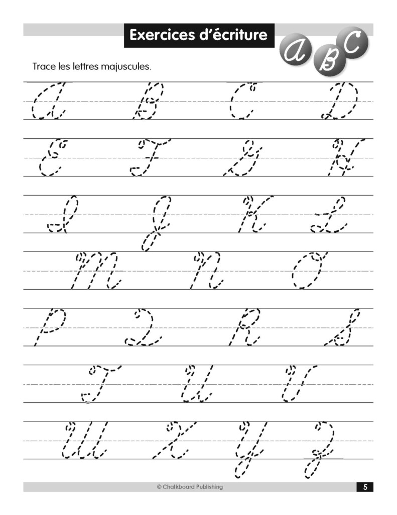 French Cursive Alphabet - French Cursive Handwriting Worksheets