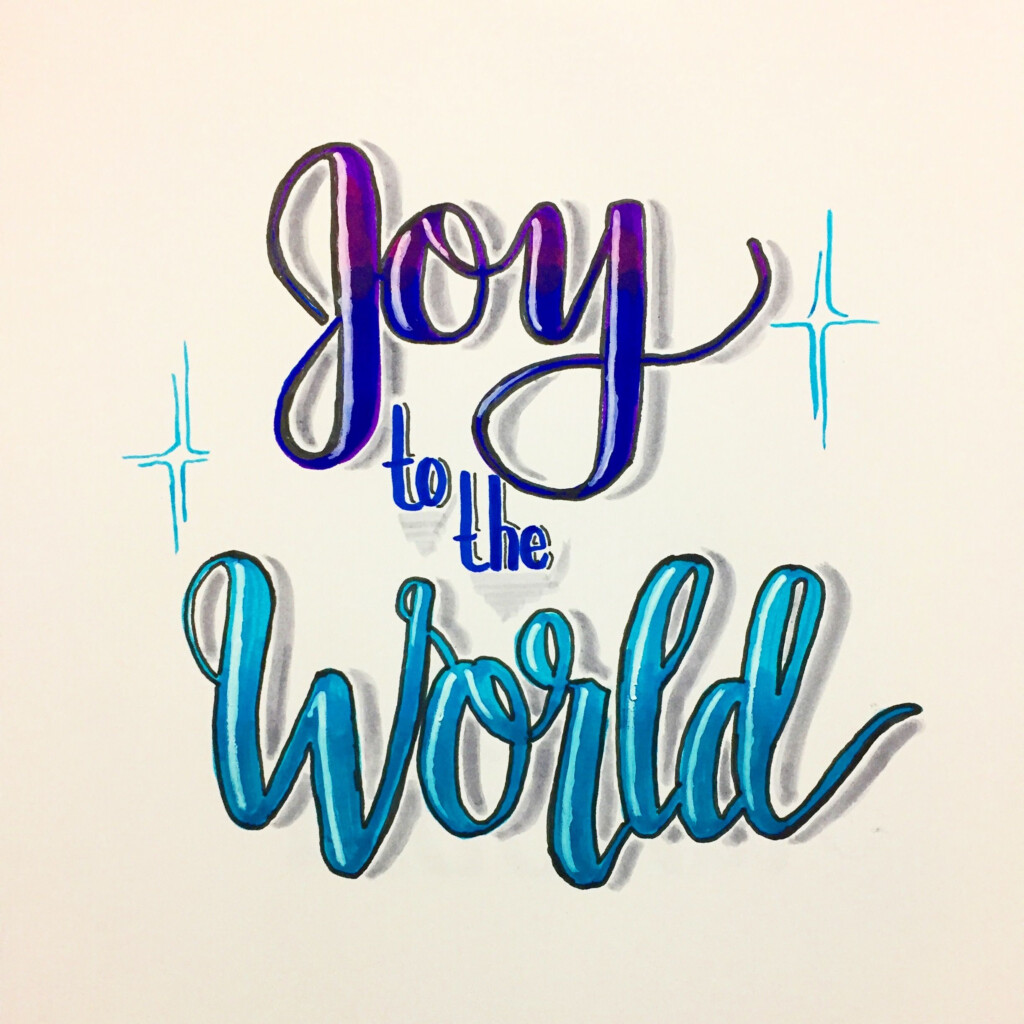 Joy To The World joytotheworld lettering calligraphy  - Joy To The World Cursive Worksheet