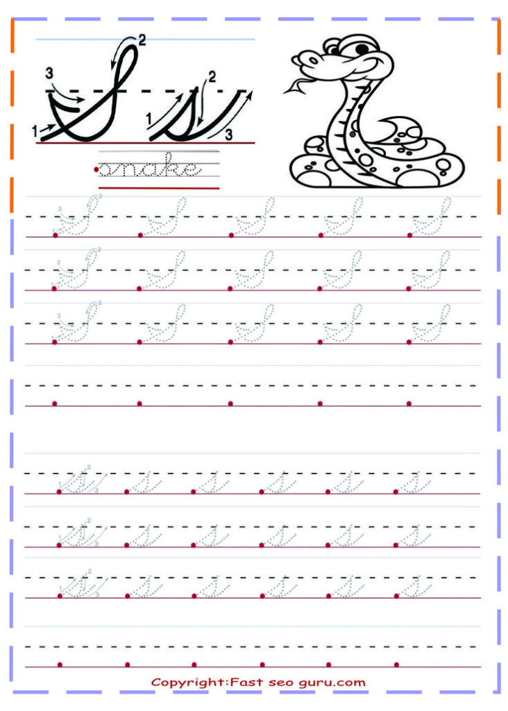 Kids Cursive Writing Worksheets - Cursive Worksheets For Children