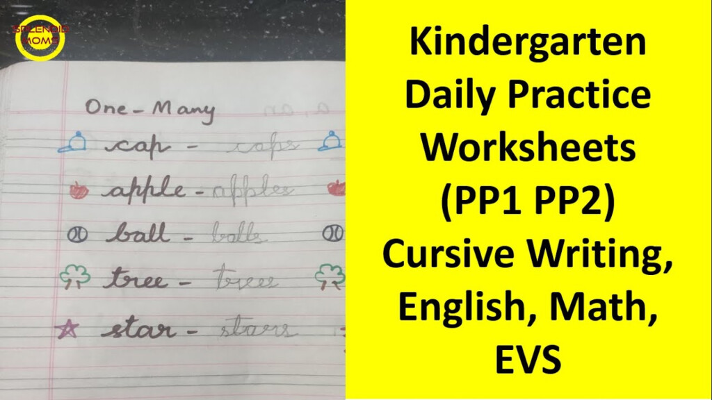 Kindergarten Daily Practice Worksheets LKG UKG Worksheets For  - Lkg Students Cursive Writing Worksheets