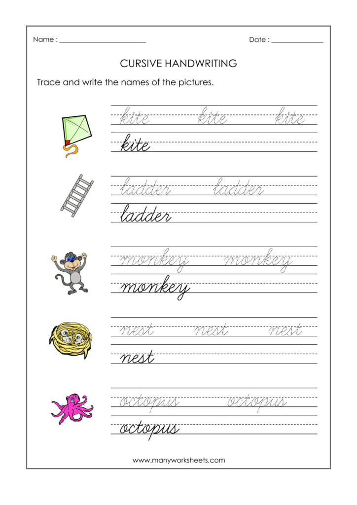 Kindergarten Handwriting Worksheet - Kindergarten Cursive Worksheets