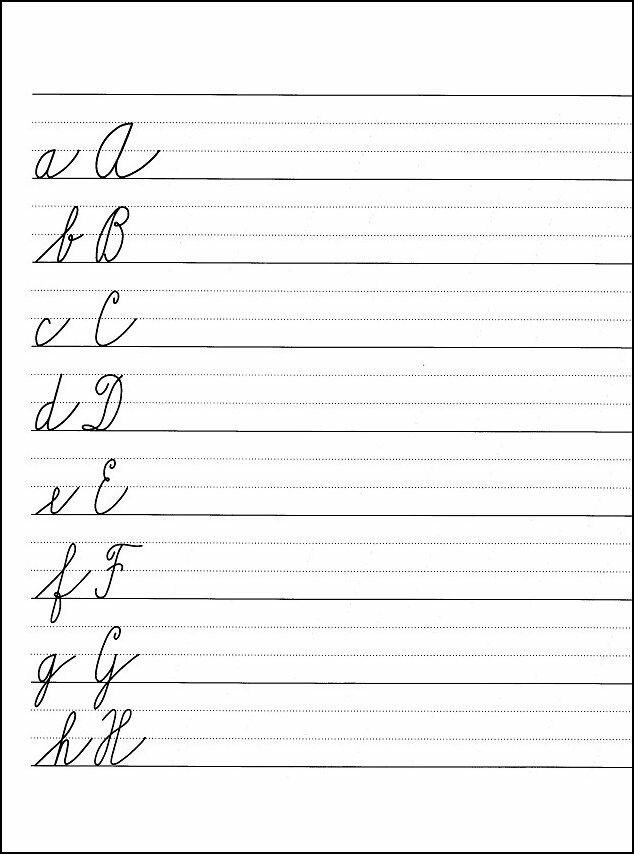 Montessori Cursive Writing Worksheets - Montessori Cursive Worksheets