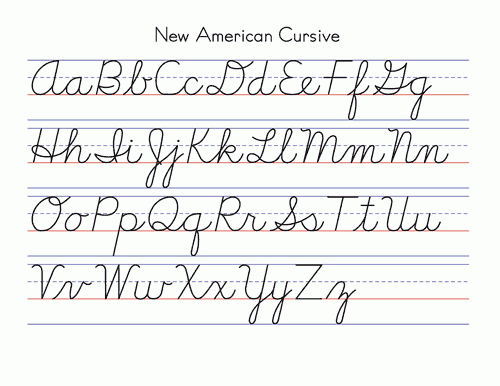 New American Cursive - New American Cursive Worksheets Pdf