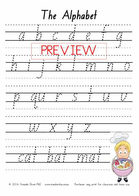 NSW Foundation Font Handwriting Sheets - Nsw Foundation Cursive Handwriting Printable Worksheets