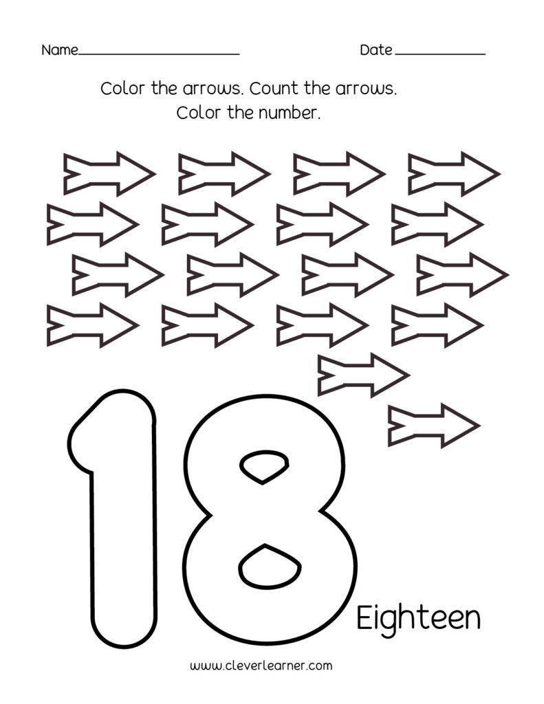 Number 18 Tracing Worksheet - Cursive Handwriting Worksheets Numbers 18